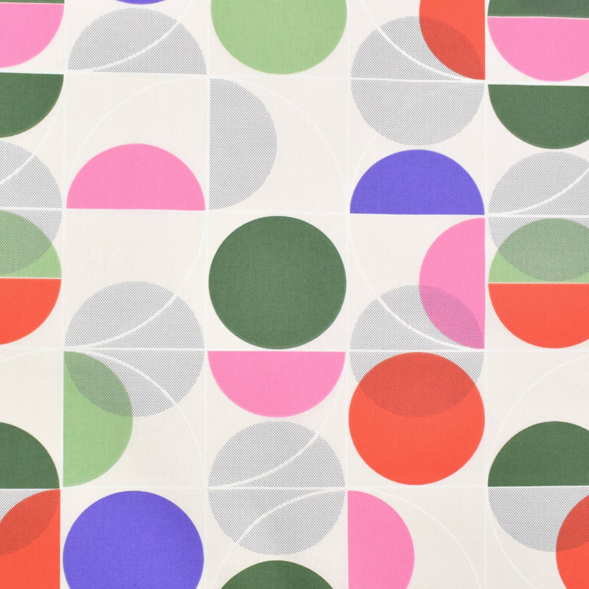 Beschichtete Baumwolle Circles, rosa von Stoffe Hemmers