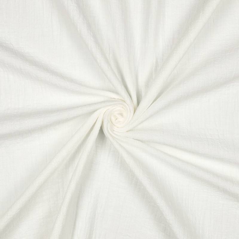 Beschichteter Frottee Jersey uni, weiß von Stoffe Hemmers