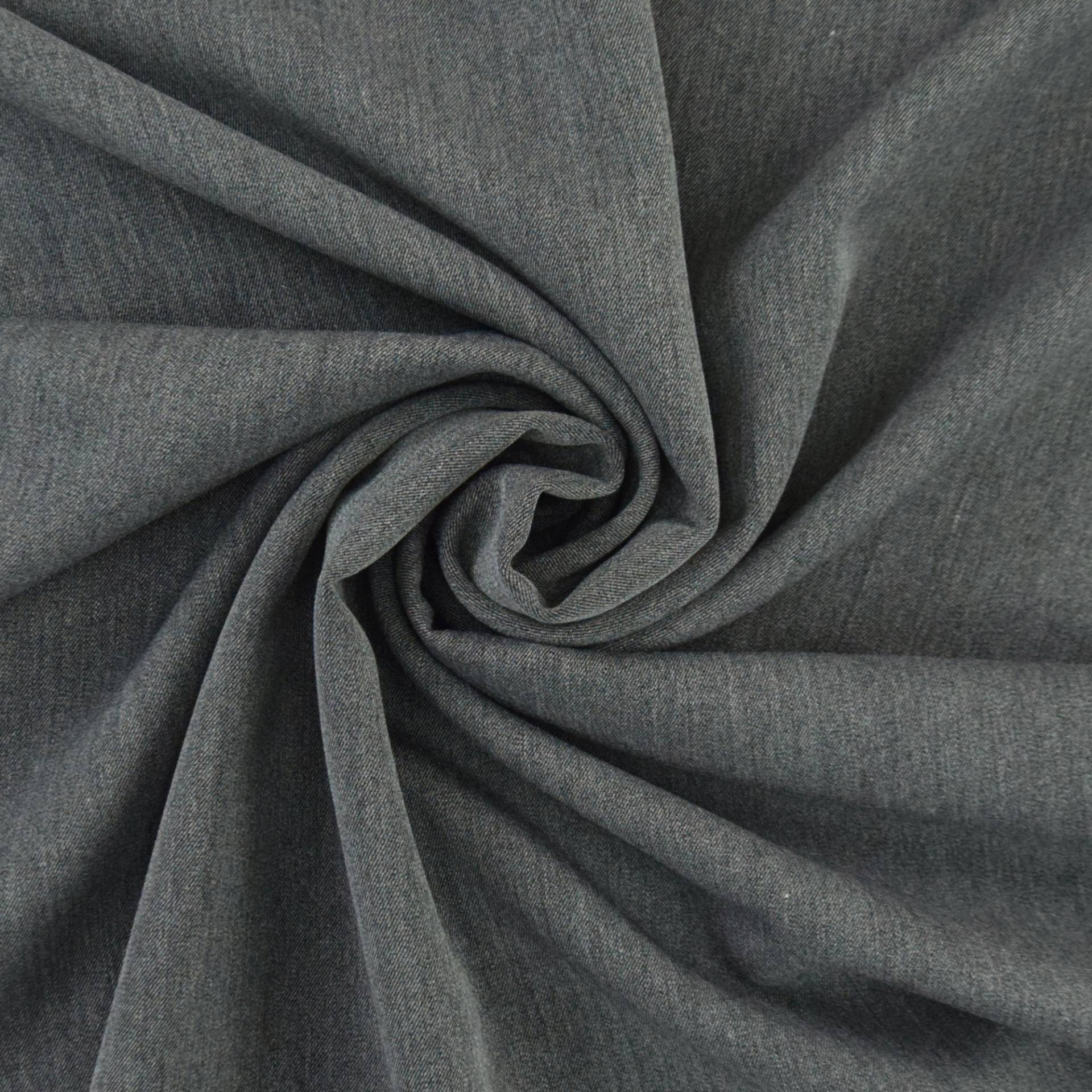 Bi Stretch Gabardine, dunkelgrau Bi Stretch Gabardine, dunkelgrau von Stoffe Hemmers