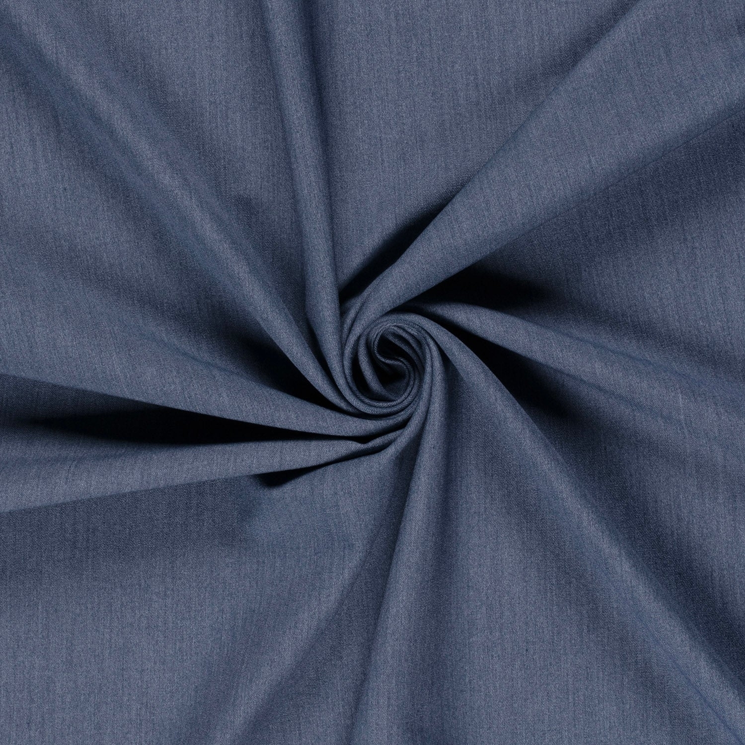 Bi Stretch Gabardine, jeansblau meliert von Stoffe Hemmers