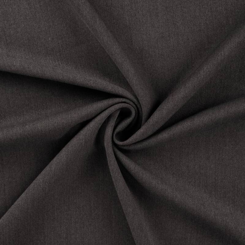 Bi Stretch Gabardine uni, anthrazit meliert von Stoffe Hemmers