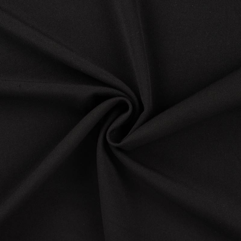 Bi Stretch Gabardine uni, schwarz Bi Stretch Gabardine uni, schwarz von Stoffe Hemmers