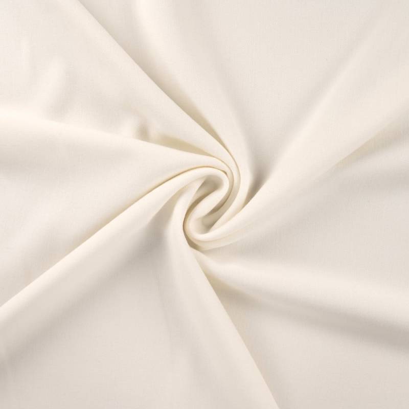 Bi Stretch Gabardine uni, wollweiß von Stoffe Hemmers