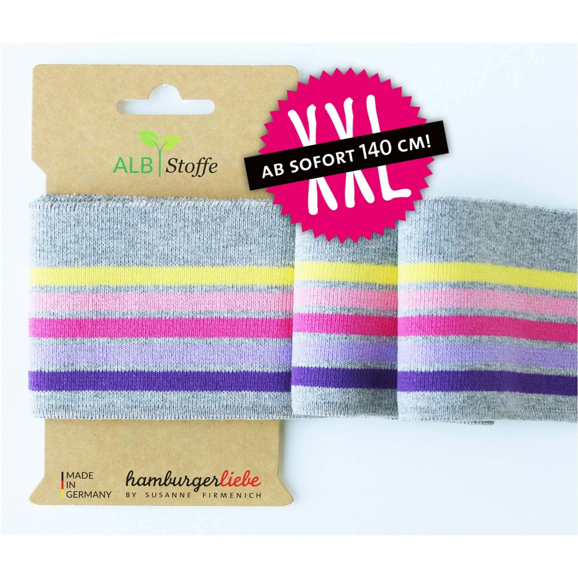 Bio Bündchen Albstoffe Hamburger Liebe Cuff me College XXL Rainbow 3 von Stoffe Hemmers