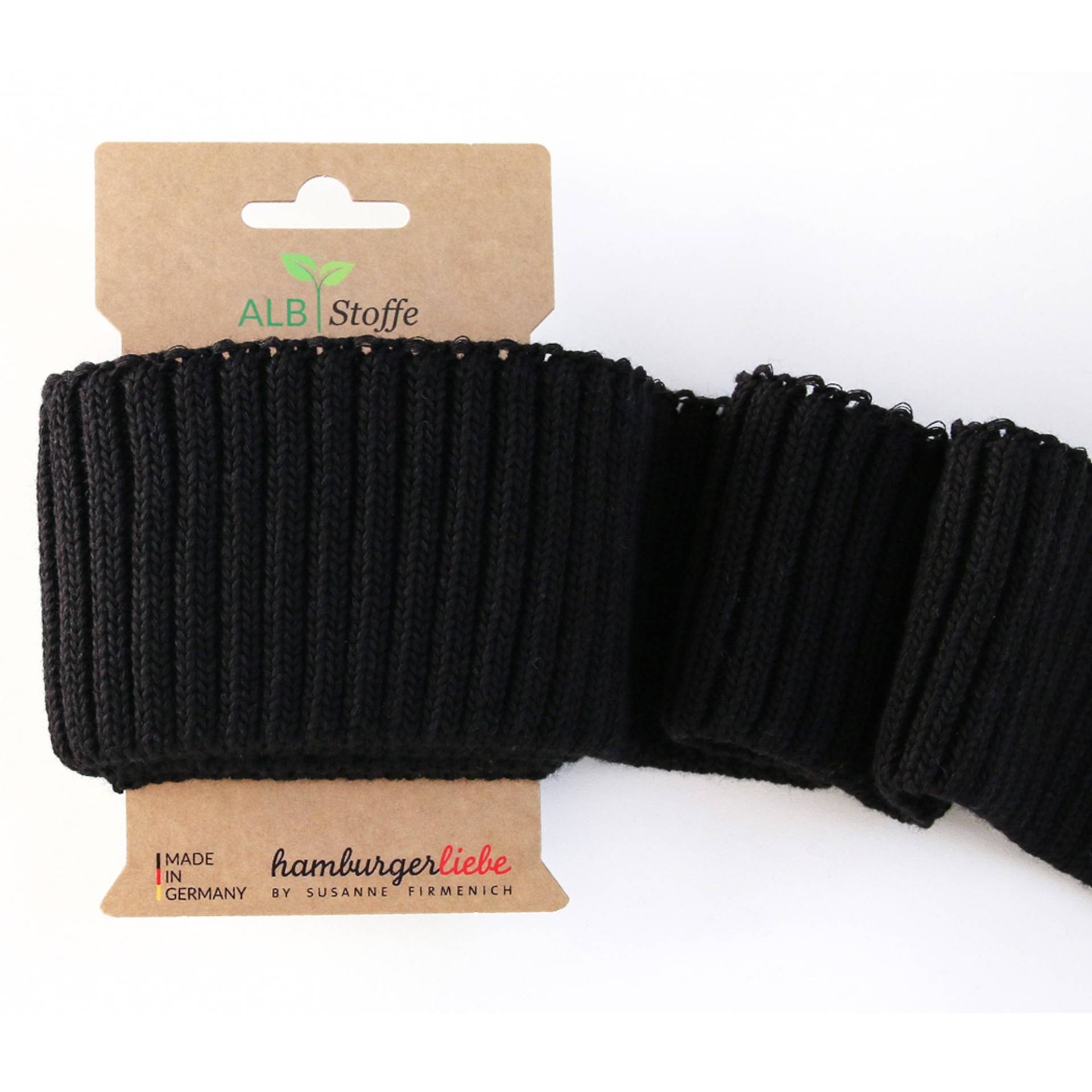 Bio Bündchen Albstoffe Hamburger Liebe Cuff me Cozy schwarz Bio Bündchen Albstoffe Hamburger Liebe Cuff me Cozy schwarz von Stoffe Hemmers