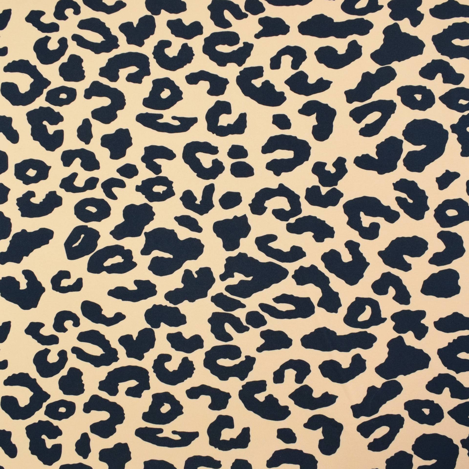 Bio- Wintersweat Leopard, dunkelblau Bio- Wintersweat Leopard, dunkelblau von Stoffe Hemmers