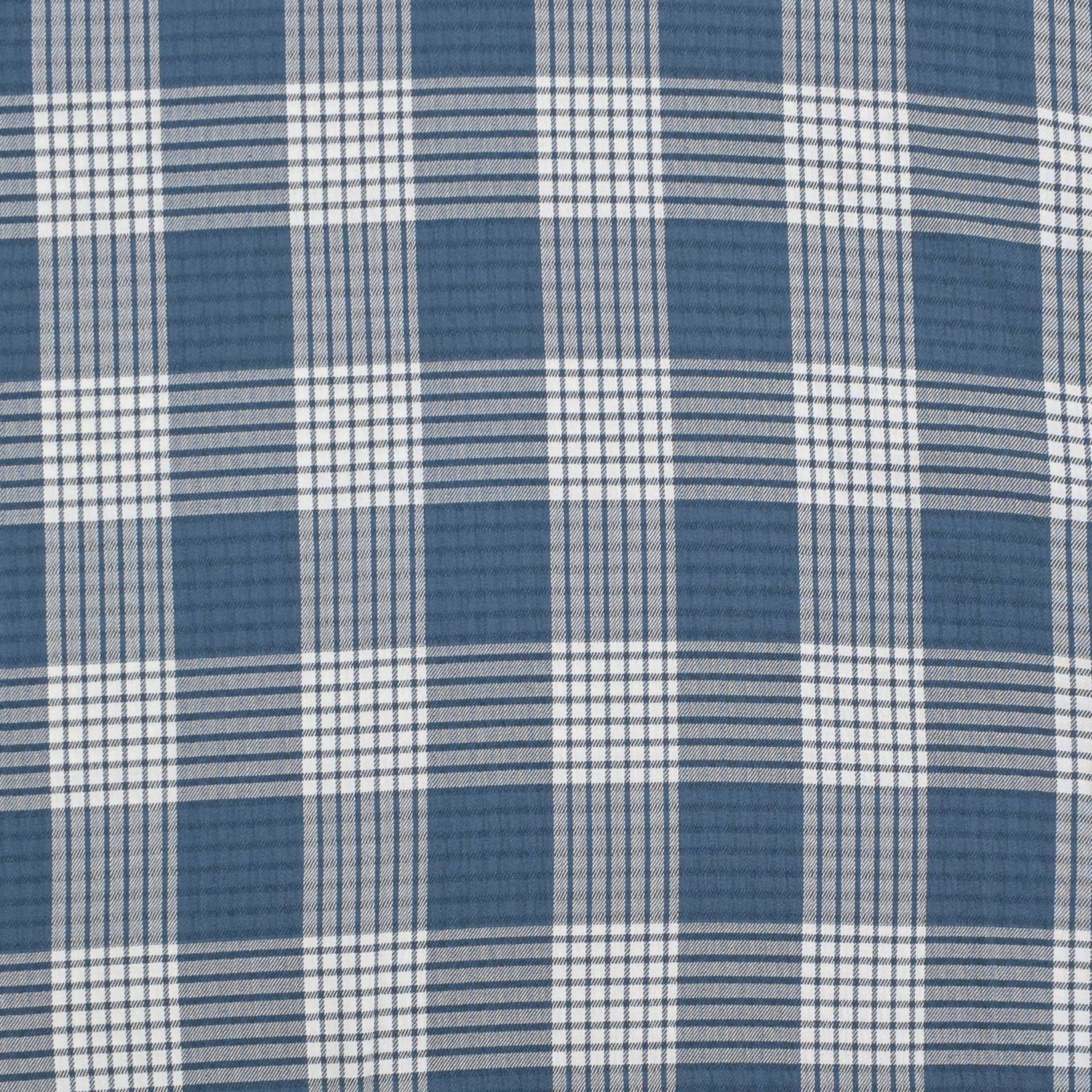 Blusenstoff Jacquard Jiska, blau Blusenstoff Jacquard Jiska, blau von Stoffe Hemmers