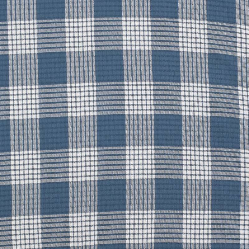 Blusenstoff Jacquard Jiska, blau von Stoffe Hemmers