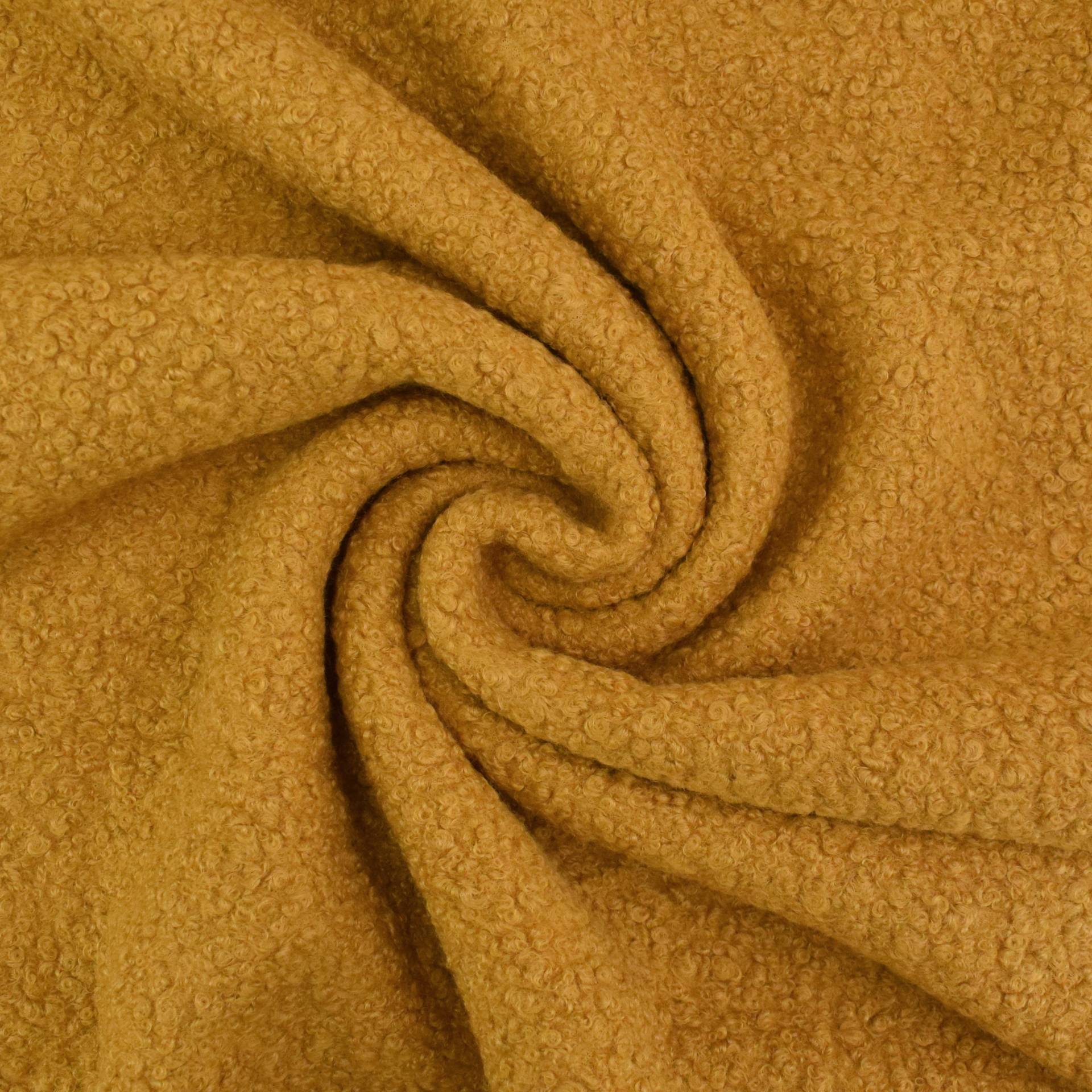 Bouclé, senfgelb von Stoffe Hemmers