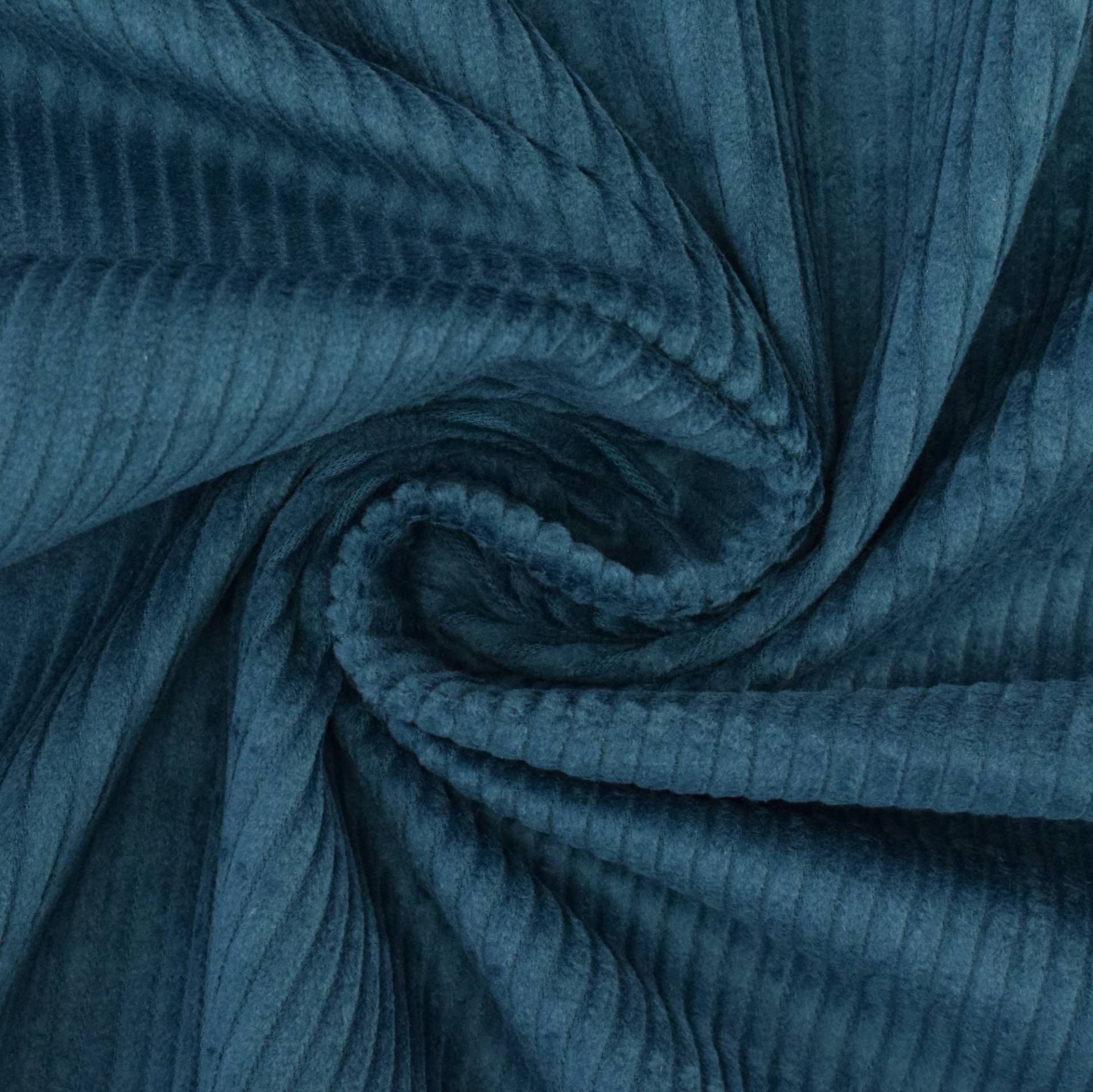 Breitcord Lea washed, petrol von Stoffe Hemmers