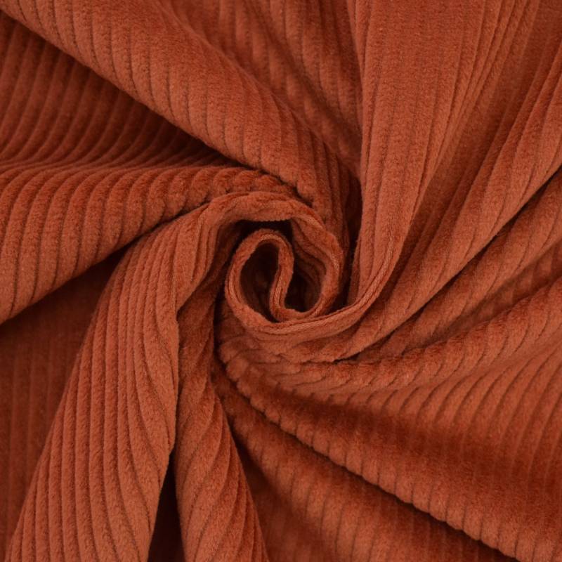 Breitcord Lea washed, terracotta von Stoffe Hemmers