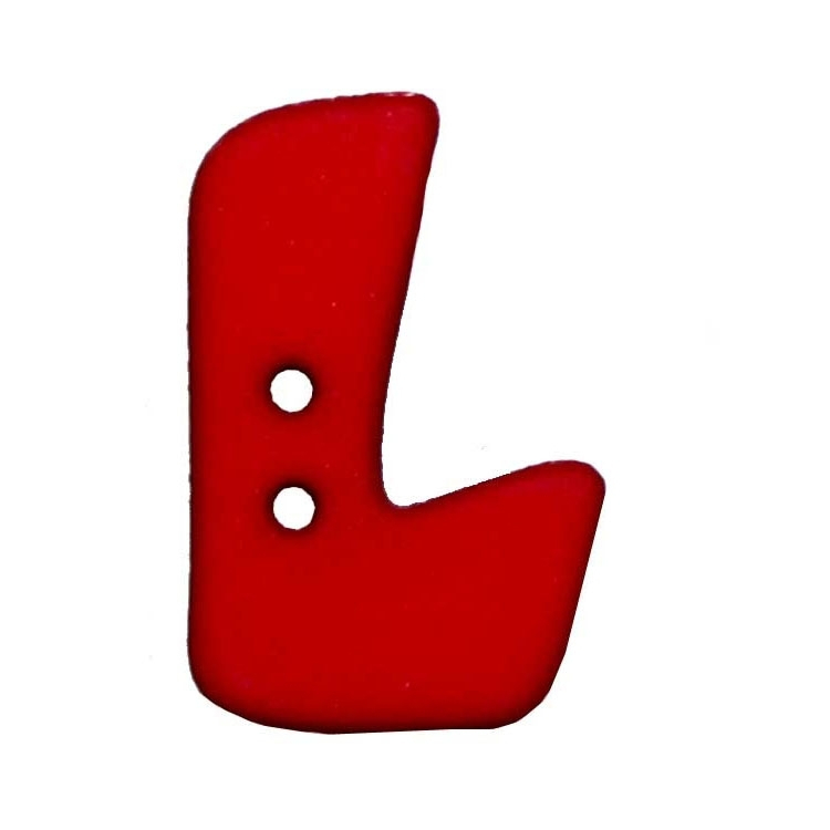 Buchstabenknopf, L, rot von Stoffe Hemmers