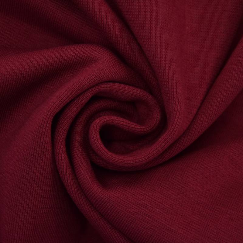 Bündchen glatt uni, weinrot von Stoffe Hemmers