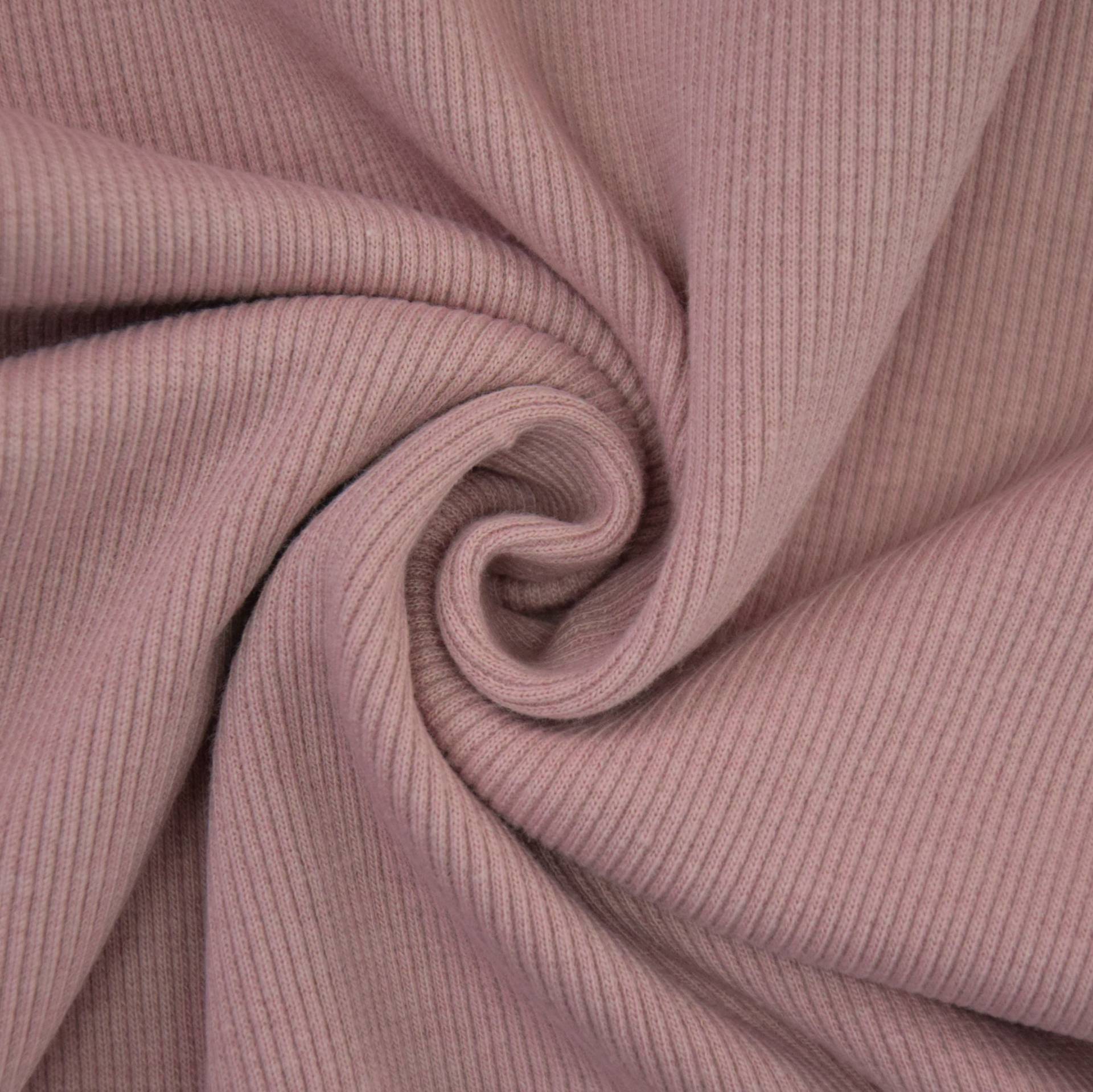 Bündchenstoff gerippt, altrosé von Stoffe Hemmers