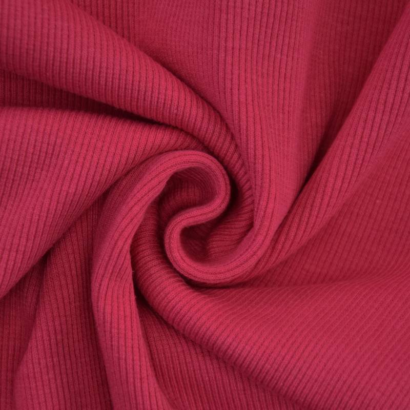 Bündchenstoff gerippt, fuchsia von Stoffe Hemmers