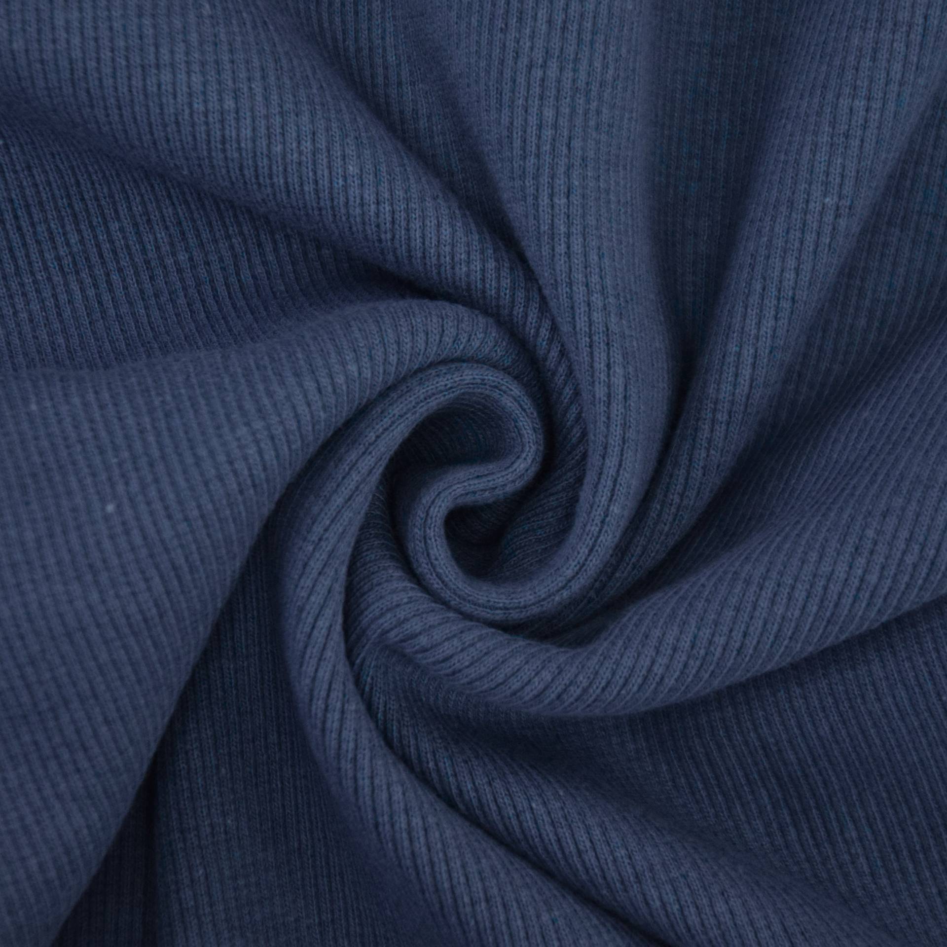 Bündchenstoff gerippt, taubenblau von Stoffe Hemmers