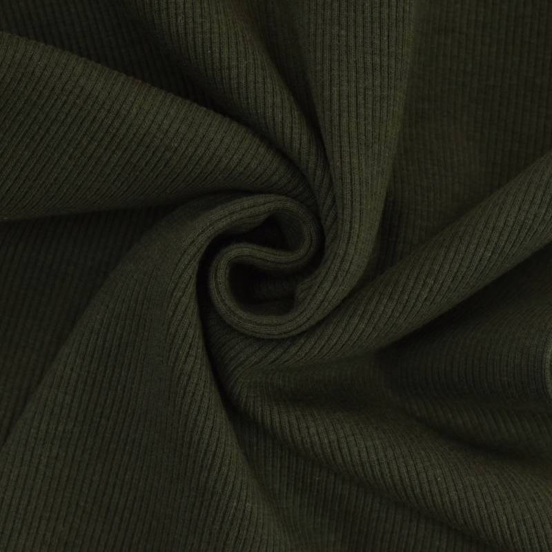 Bündchenstoff gerippt army von Stoffe Hemmers