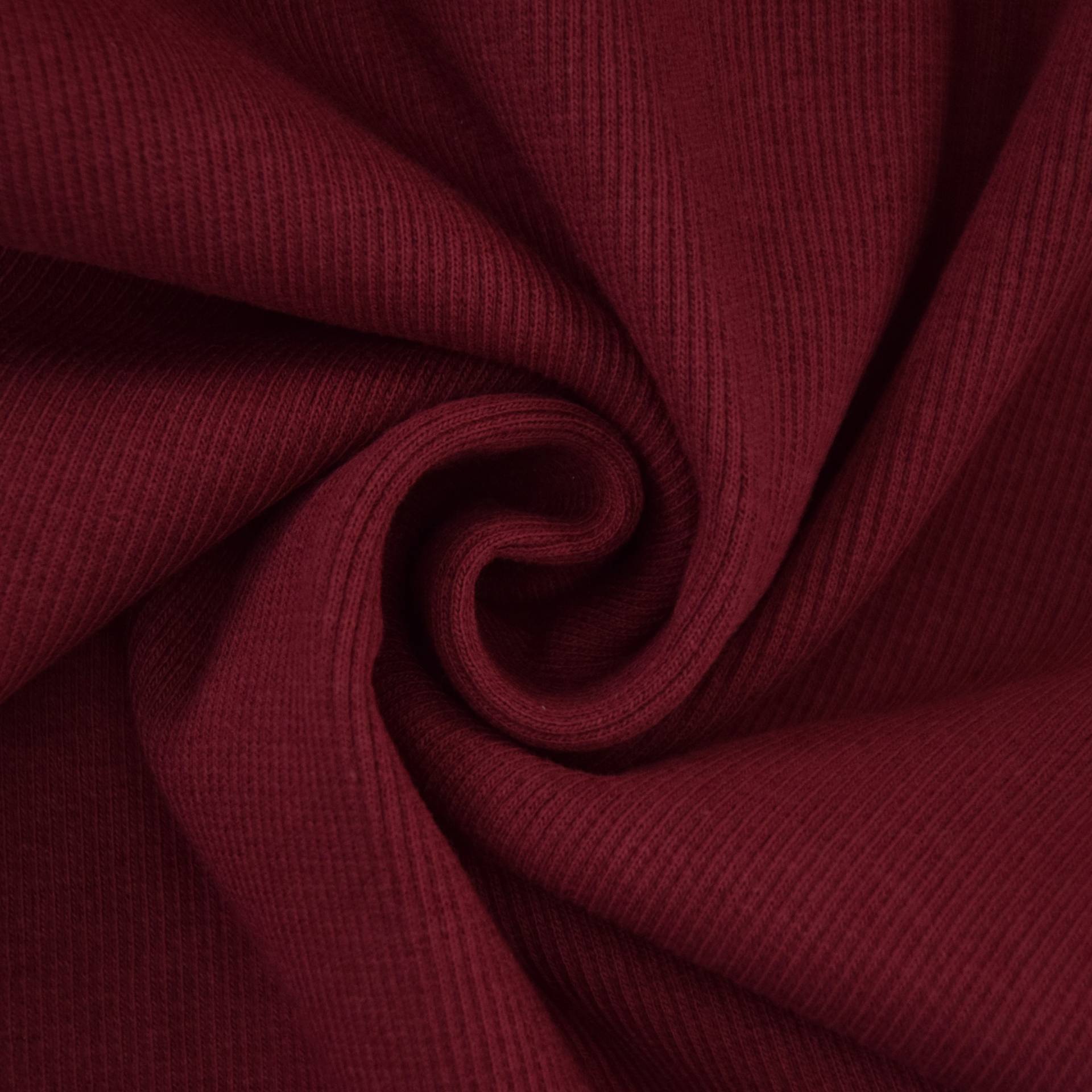 Bündchenstoff gerippt bordeaux Bündchenstoff gerippt bordeaux von Stoffe Hemmers