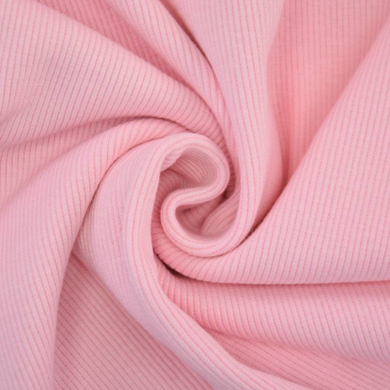 Bündchenstoff gerippt rosa von Stoffe Hemmers
