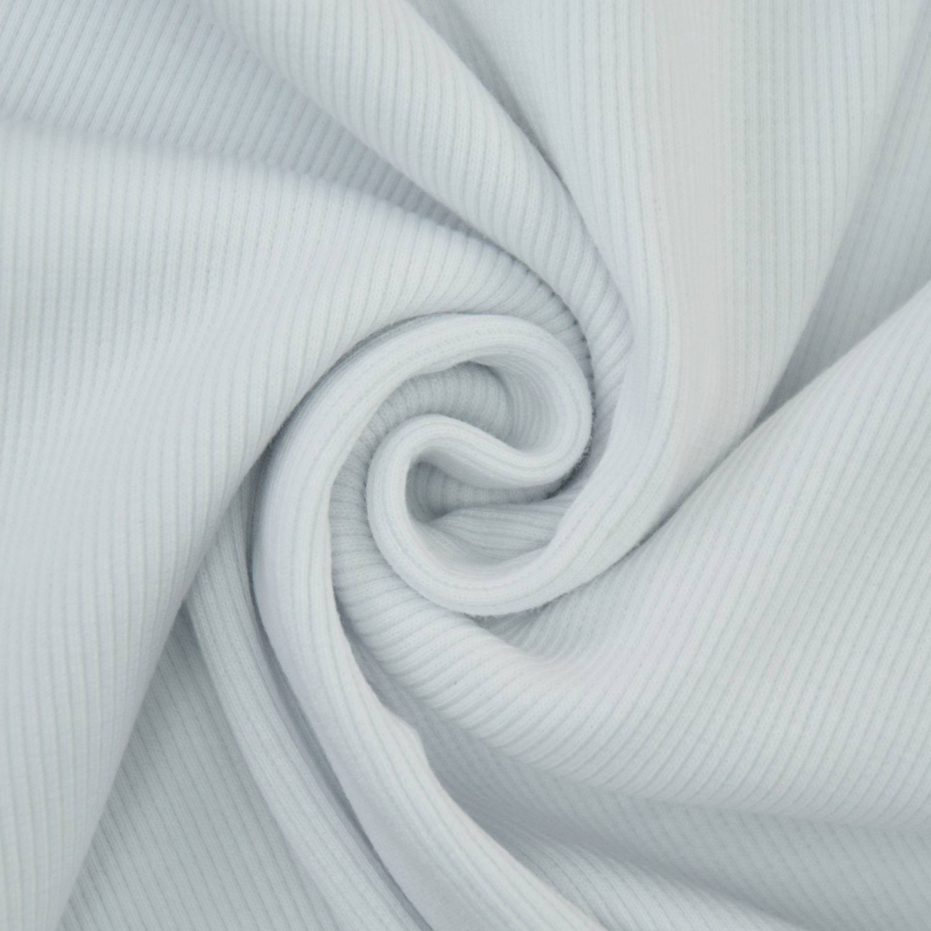 Bündchenstoff gerippt weiss Bündchenstoff gerippt weiss von Stoffe Hemmers