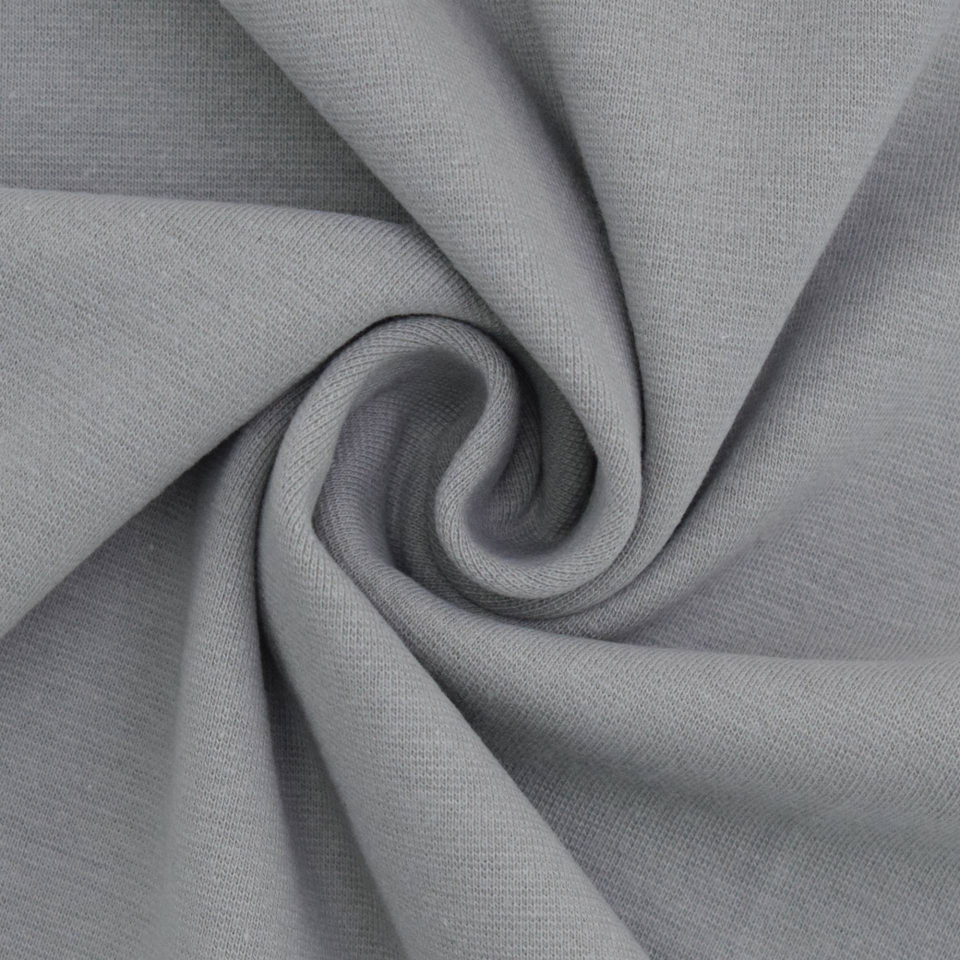 Bündchenstoff glatt, mausgrau von Stoffe Hemmers