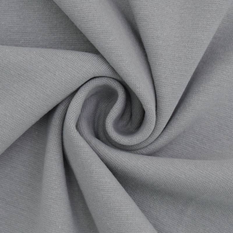 Bündchenstoff glatt, mausgrau von Stoffe Hemmers