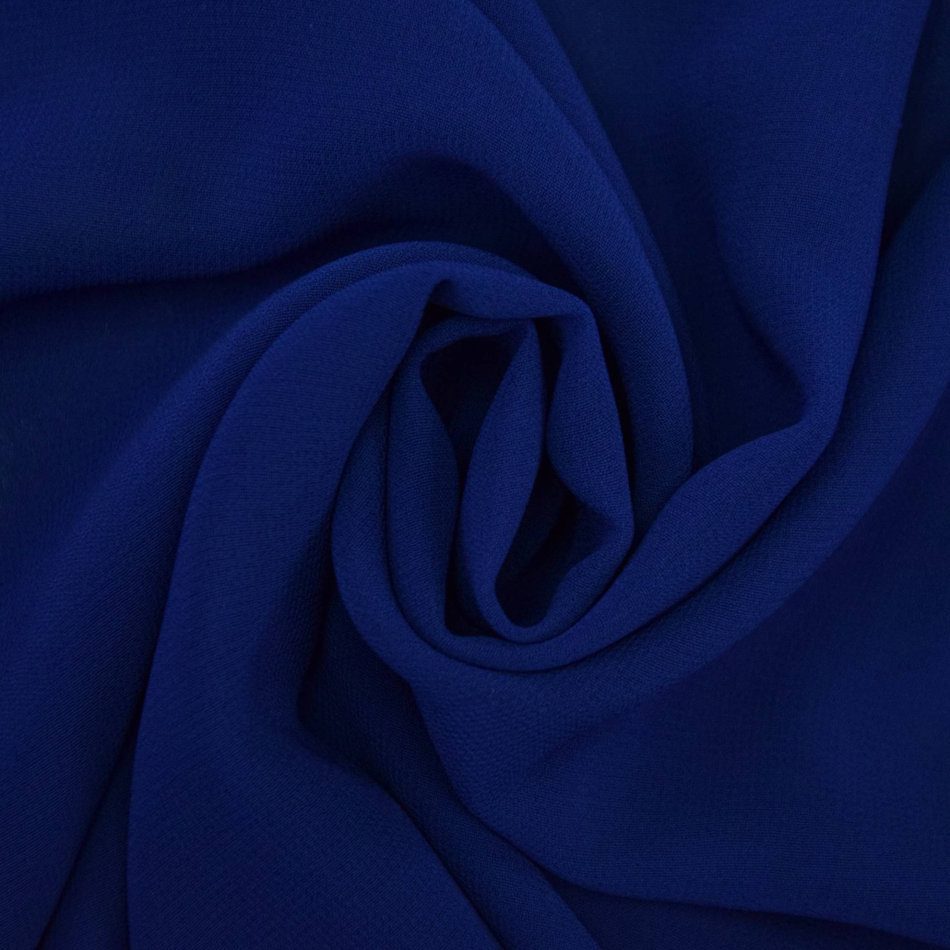 Chiffon blau, uni - königsblau von Stoffe Hemmers