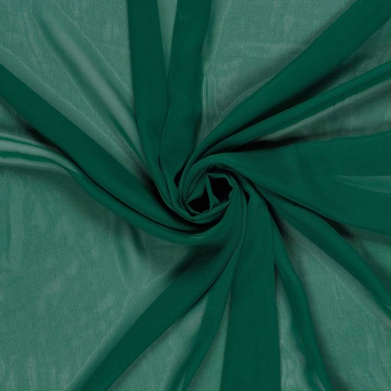 Chiffon dunkelgrün von Stoffe Hemmers