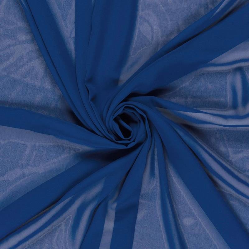 Chiffon royalblau von Stoffe Hemmers