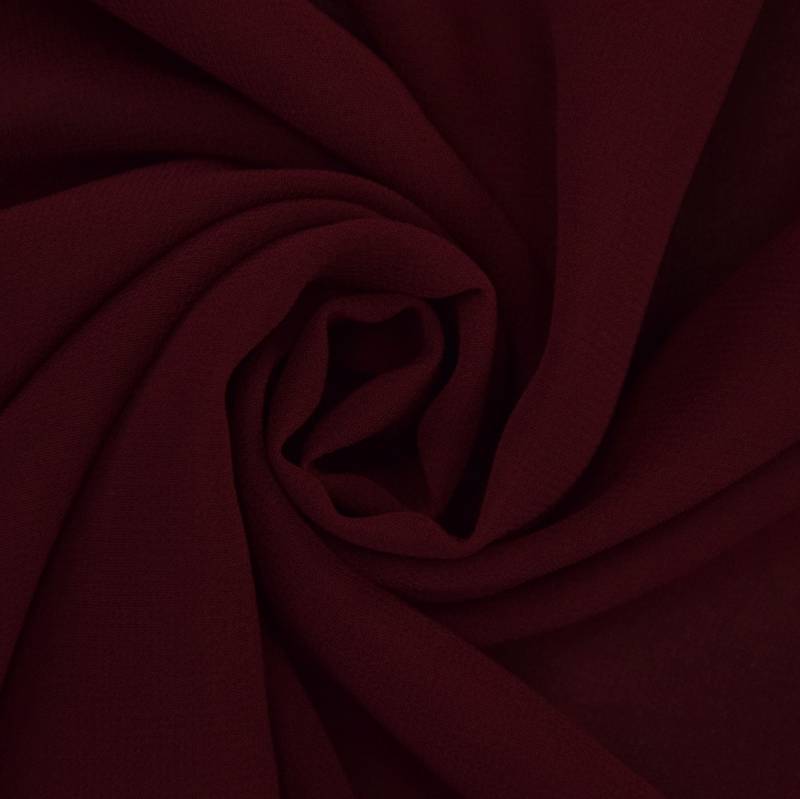 Chiffon uni, bordeaux von Stoffe Hemmers