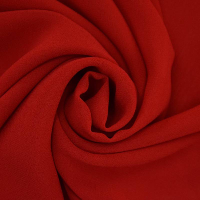 Chiffon uni, hellrot von Stoffe Hemmers