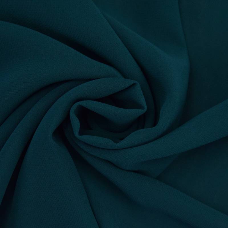 Chiffon uni, petrol von Stoffe Hemmers