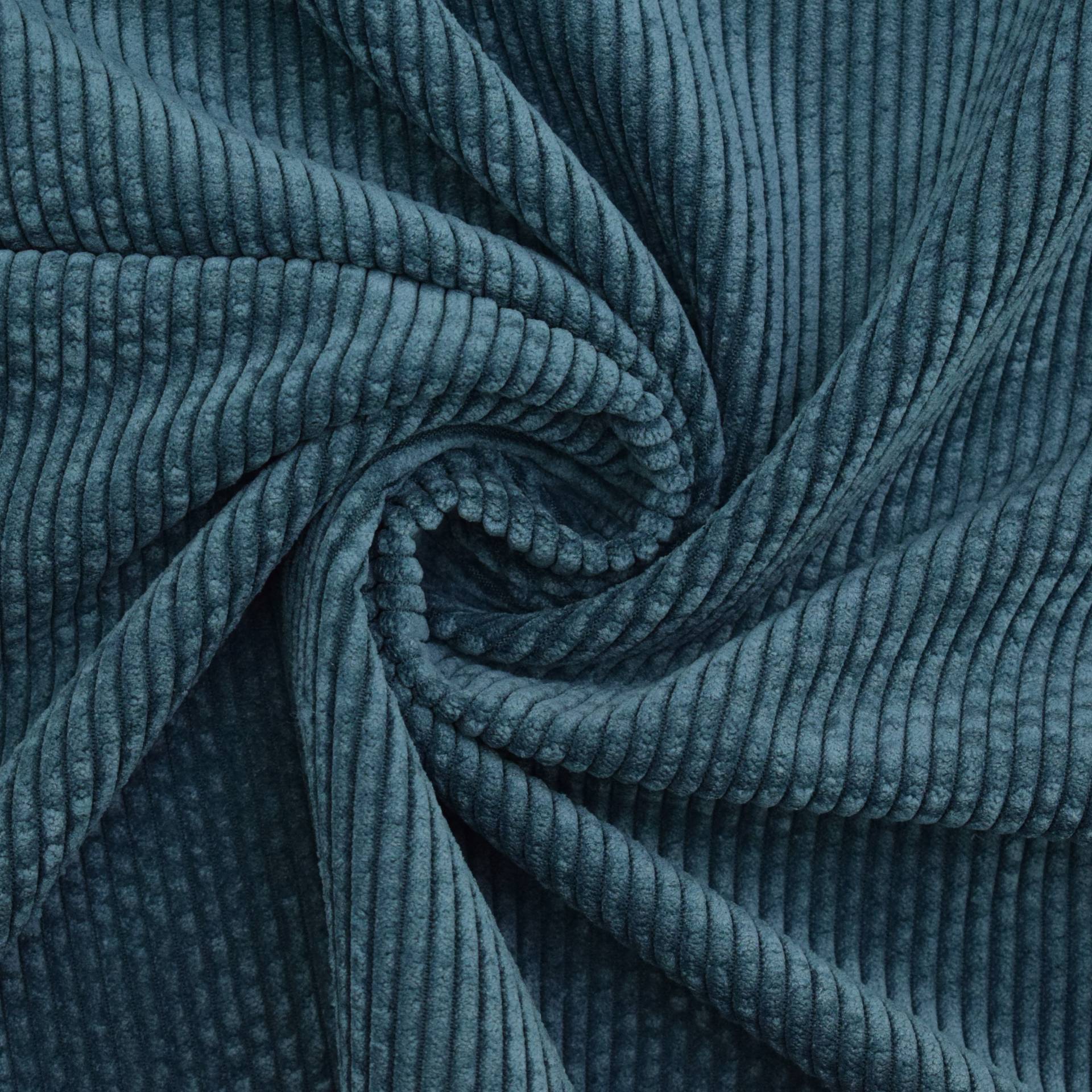 Cord Uni, petrol von Stoffe Hemmers