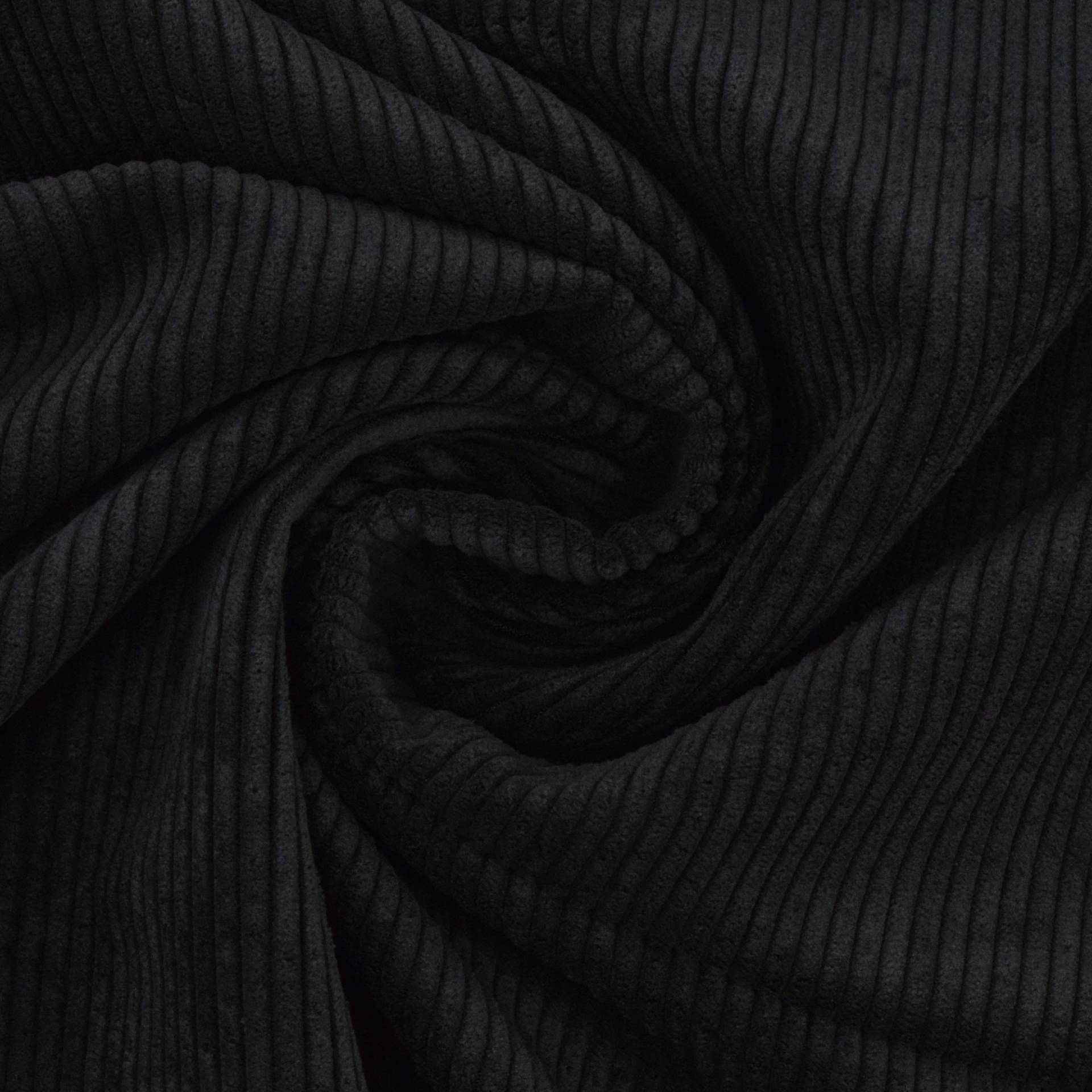 Cord Uni, schwarz von Stoffe Hemmers