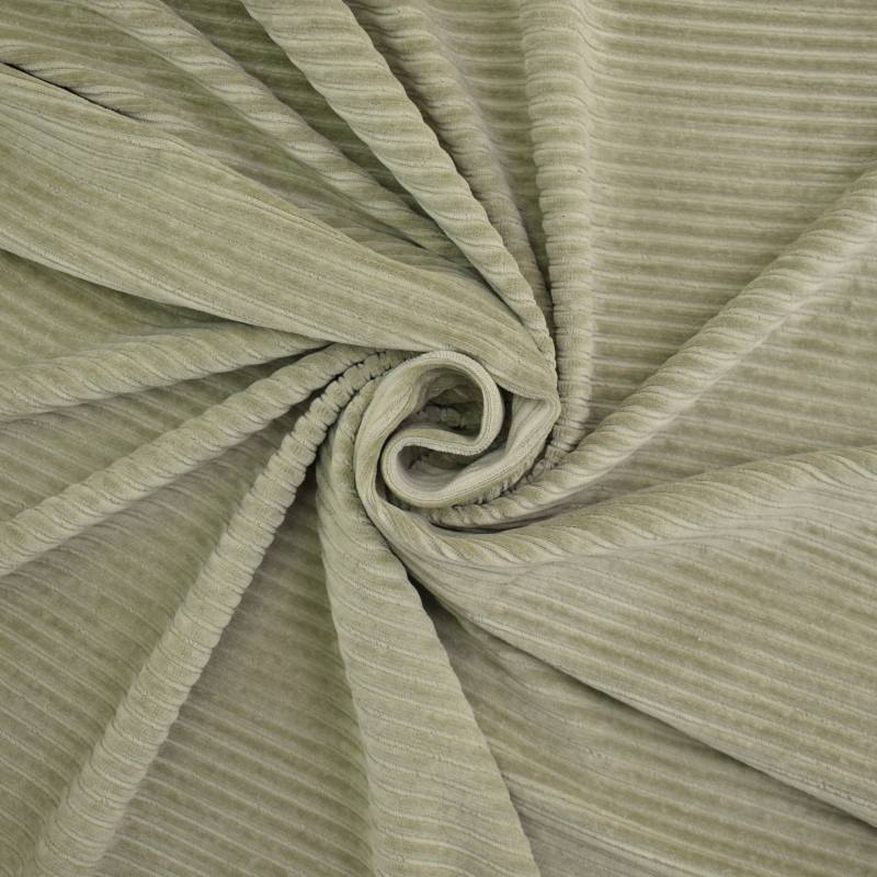 Cordjersey breit, altgrün von Stoffe Hemmers