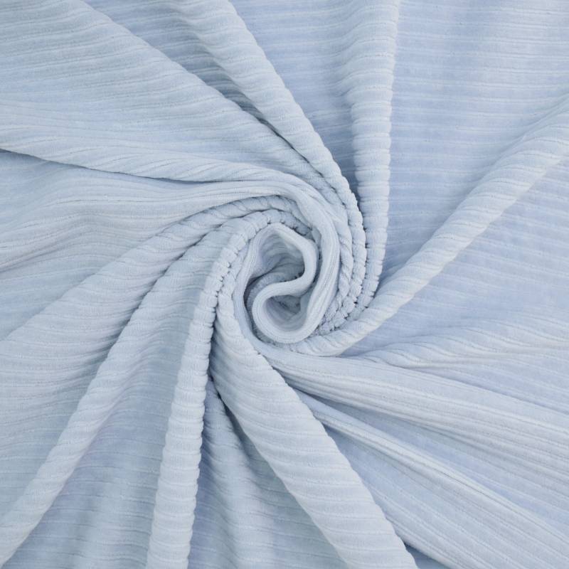 Cordjersey breit, hellblau von Stoffe Hemmers