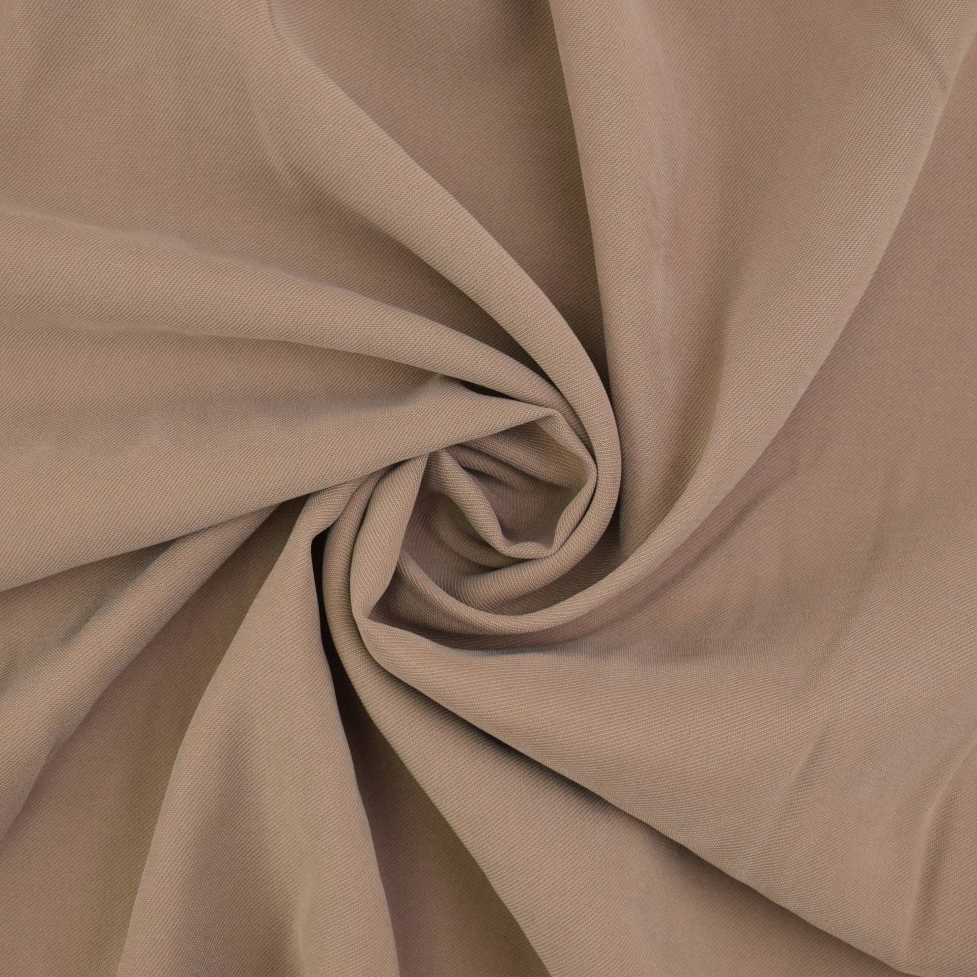 Cupro Twill Pia, dunkelbeige von Stoffe Hemmers