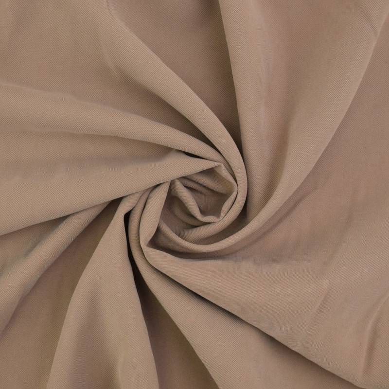 Cupro Twill Pia, dunkelbeige von Stoffe Hemmers