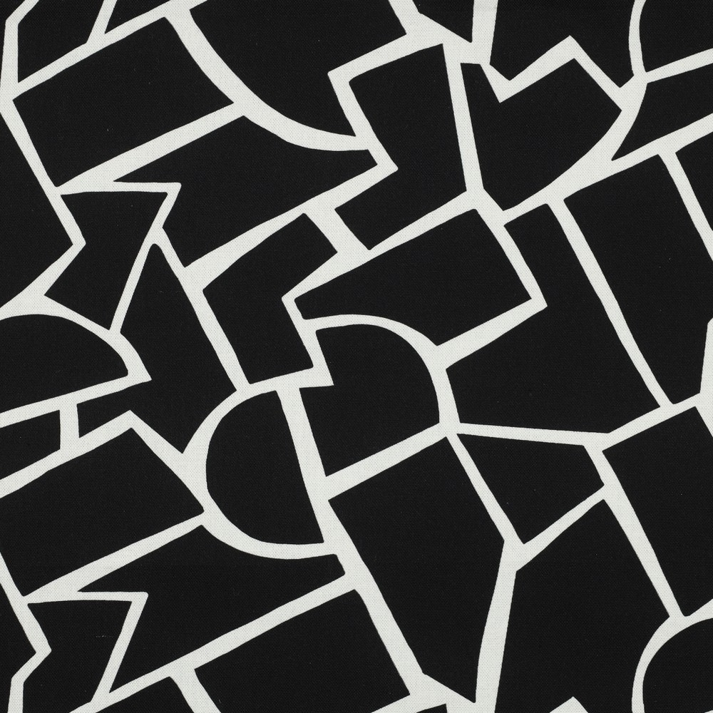 Dekostoff Canvas Abstract, schwarz von Stoffe Hemmers