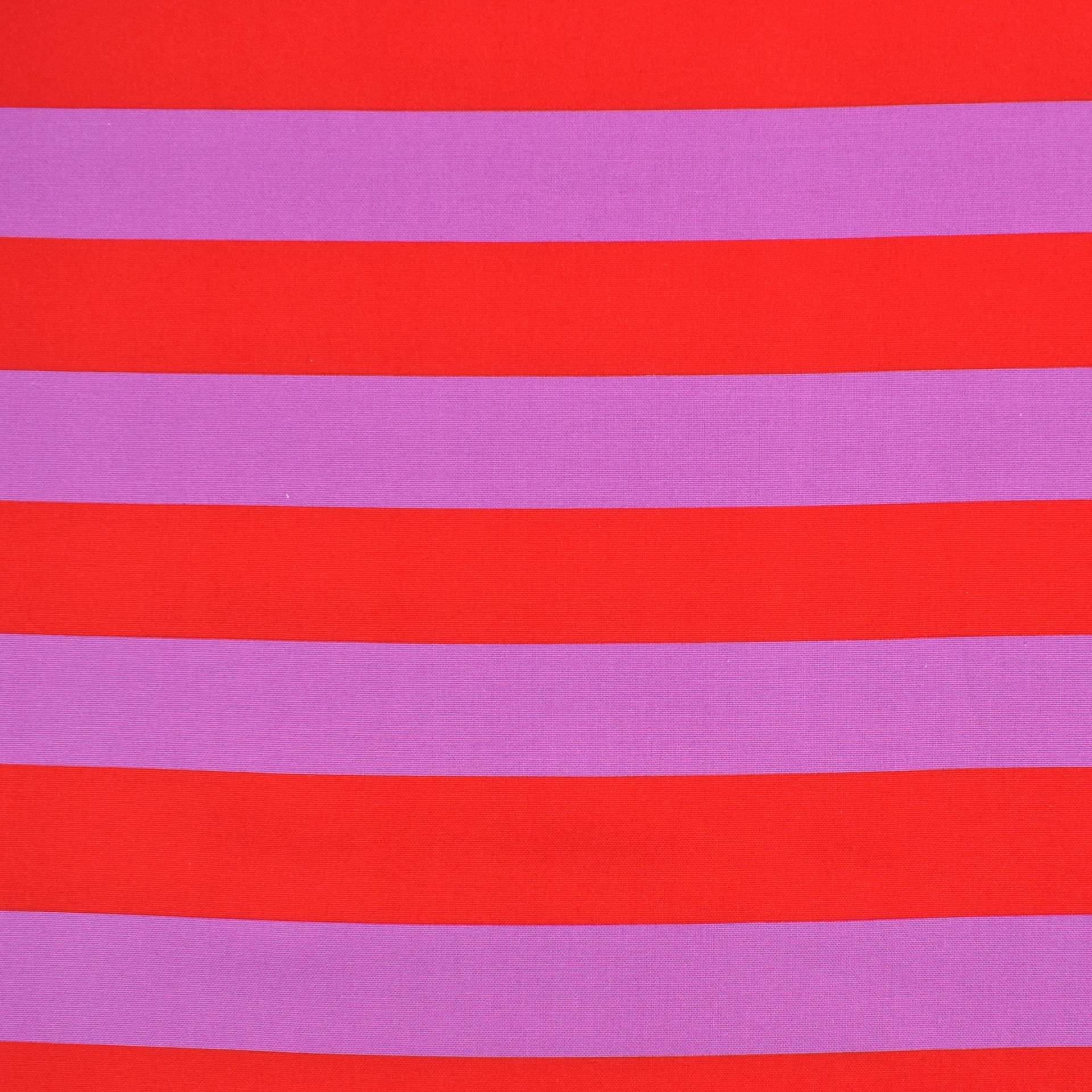 Dekostoff Canvas Blockstreifen, rot von Stoffe Hemmers