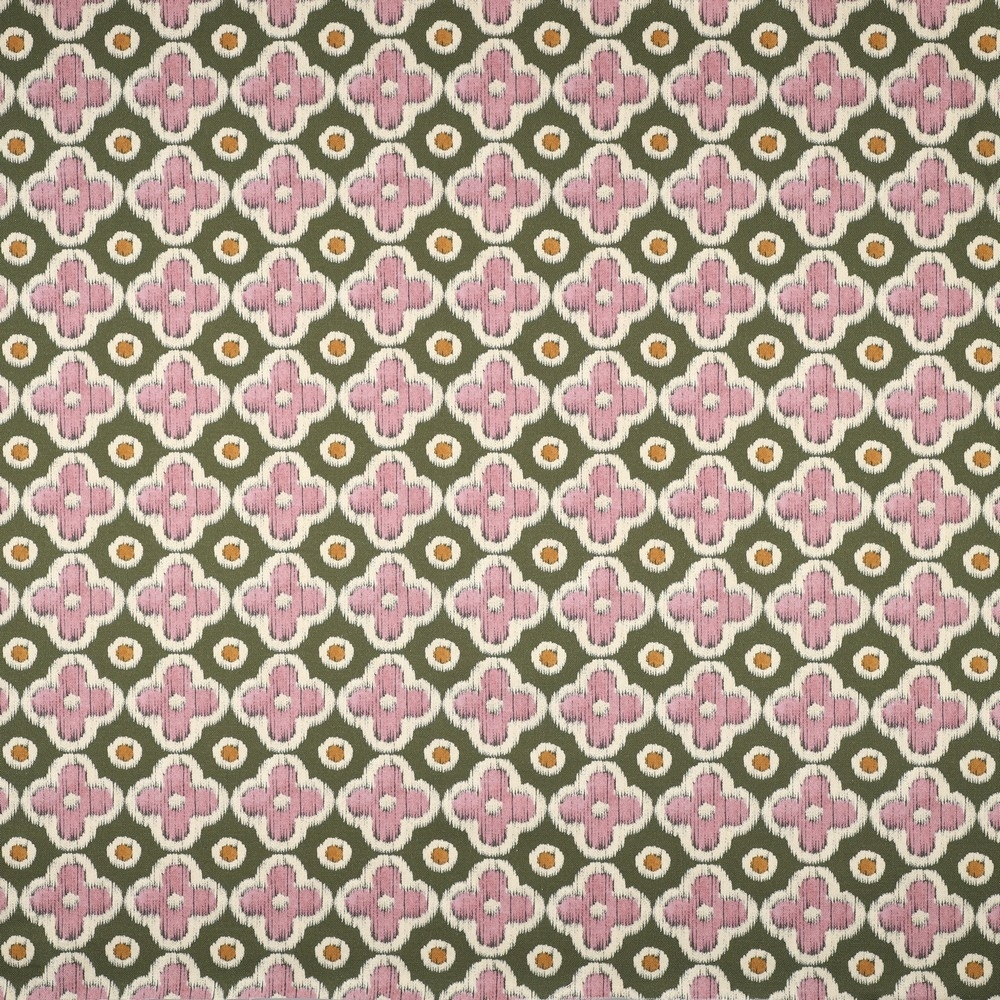 Dekostoff Canvas Flower Love, olivgrün von Stoffe Hemmers