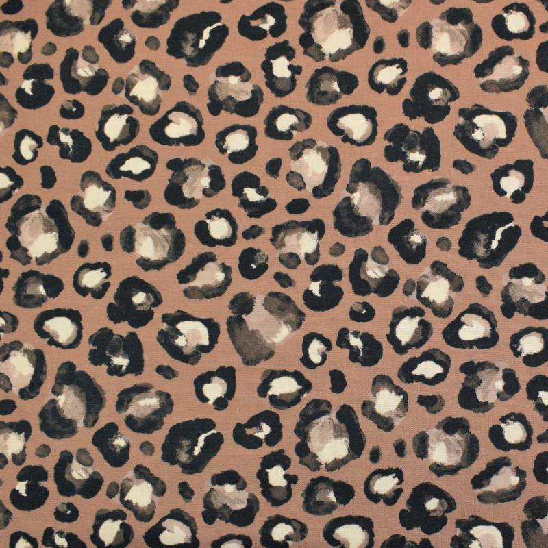 Dekostoff Canvas Leo Love, braun von Stoffe Hemmers