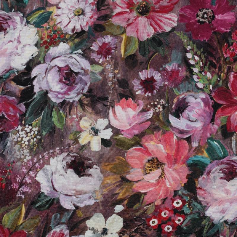 Dekostoff Canvas Peony, lila von Stoffe Hemmers