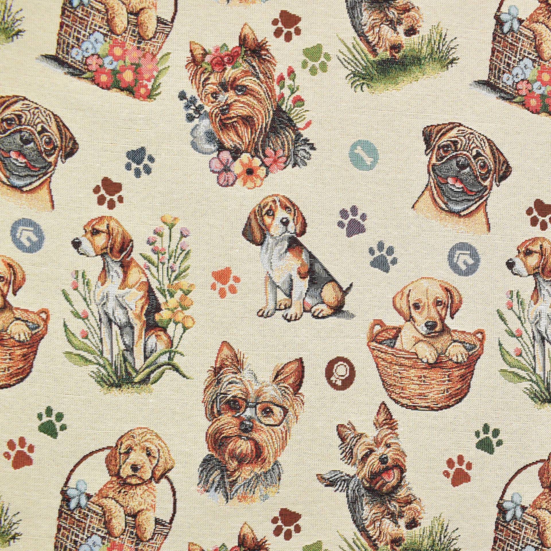 Dekostoff Gobelin Dog Love Dekostoff Gobelin Dog Love von Stoffe Hemmers