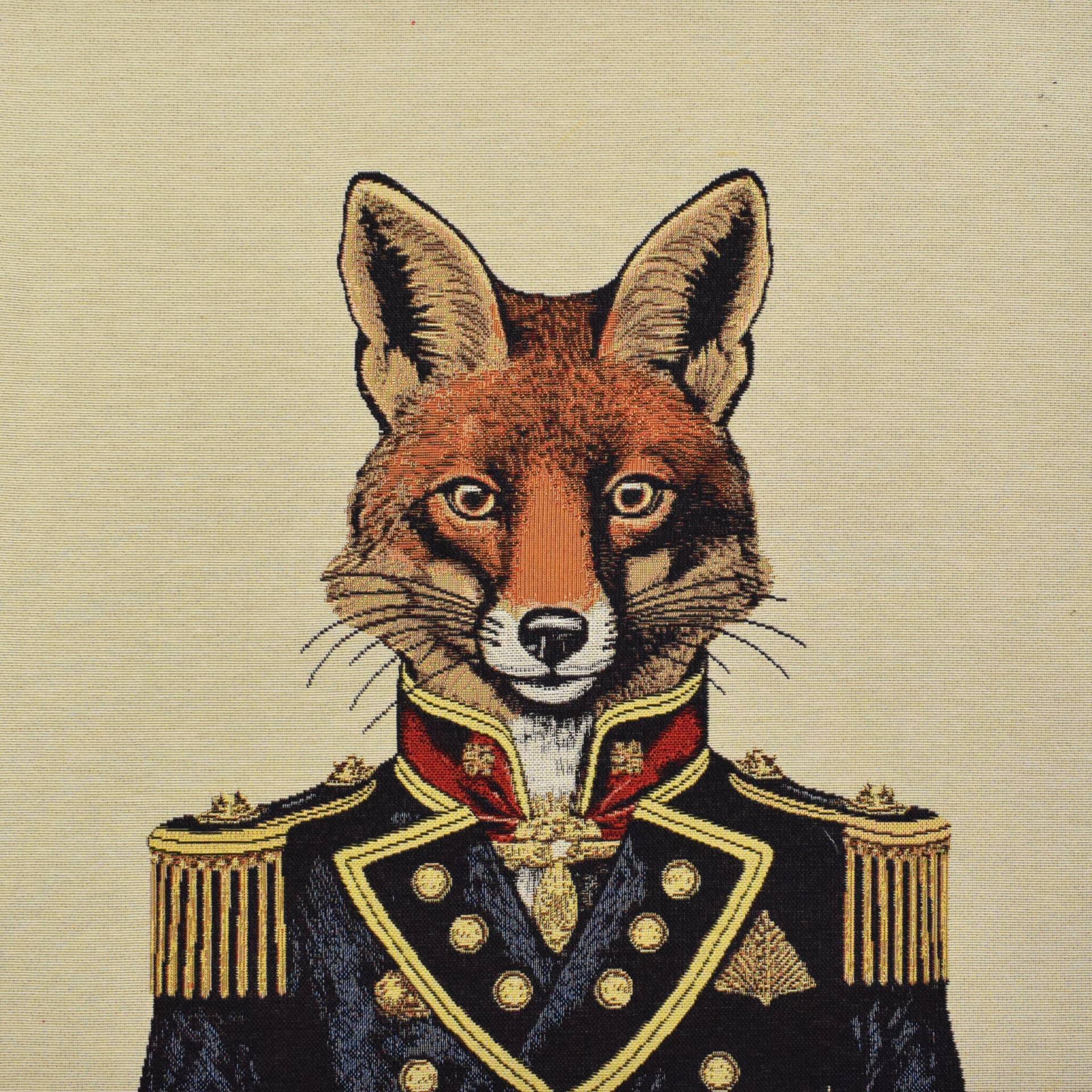 Dekostoff Gobelinstoff Admiral Fox Panel, 46 x 46 cm von Stoffe Hemmers