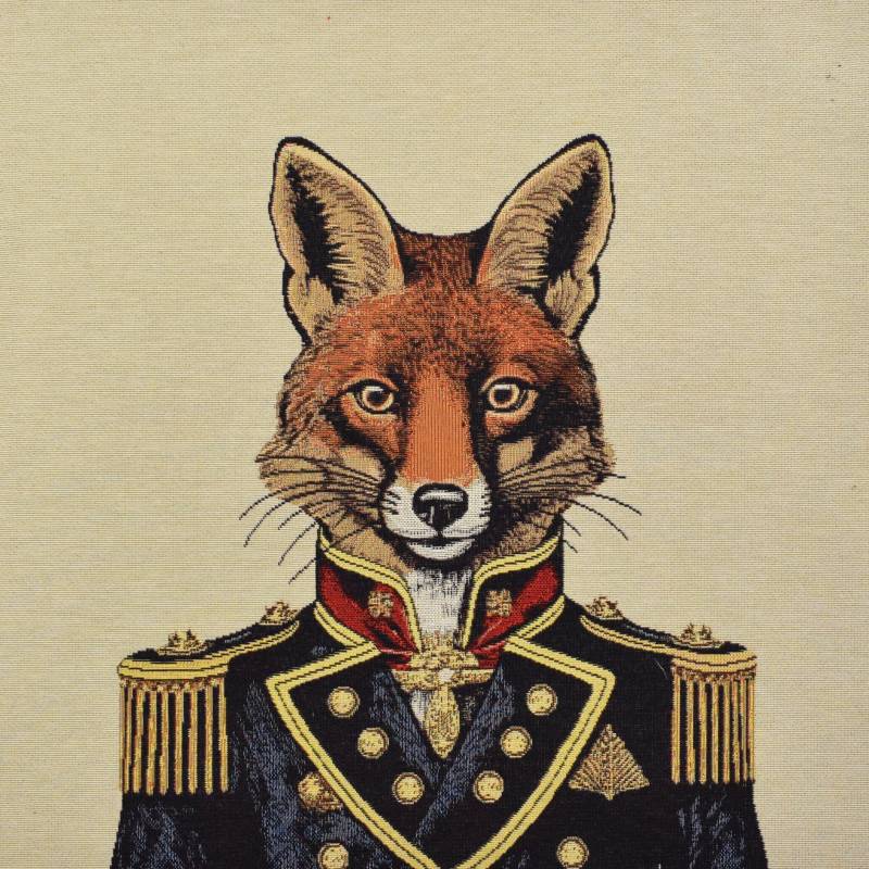 Dekostoff Gobelinstoff Admiral Fox Panel, 46 x 46 cm von Stoffe Hemmers