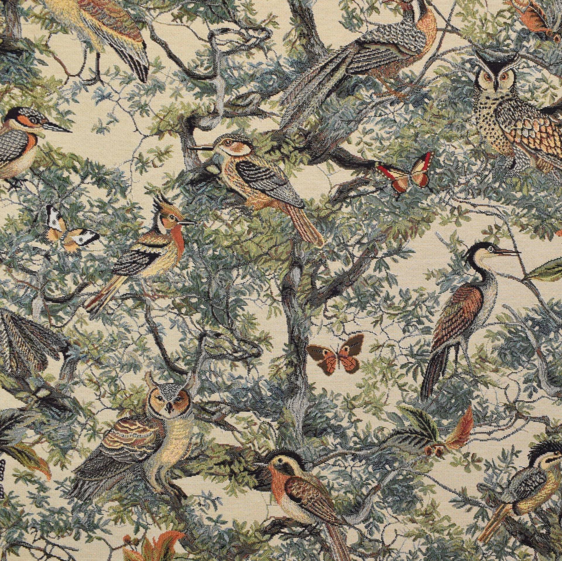 Dekostoff Gobelinstoff Bird Forest, creme Dekostoff Gobelinstoff Bird Forest, creme von Stoffe Hemmers