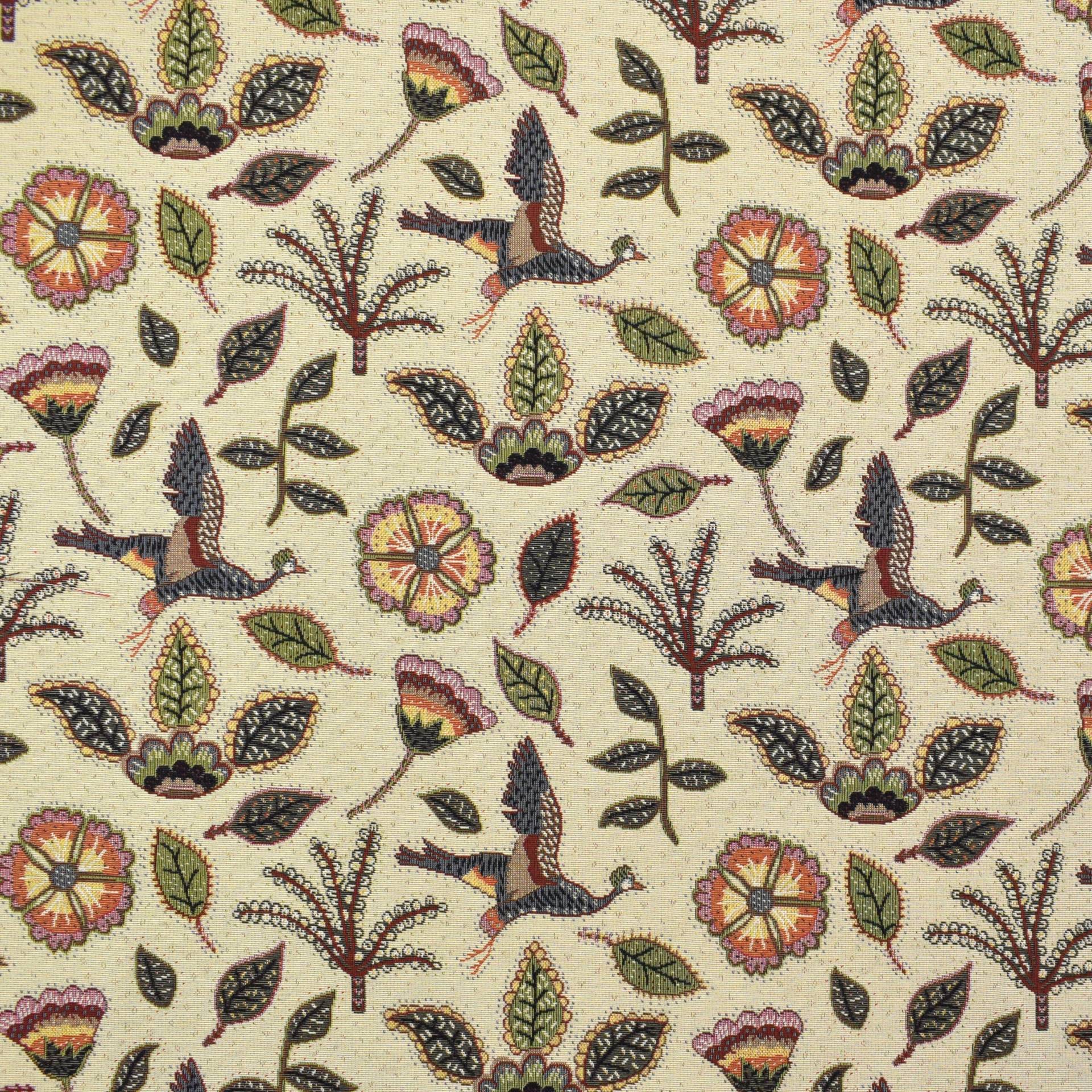 Dekostoff Gobelinstoff Birdscape Art, creme Dekostoff Gobelinstoff Birdscape Art, creme von Stoffe Hemmers