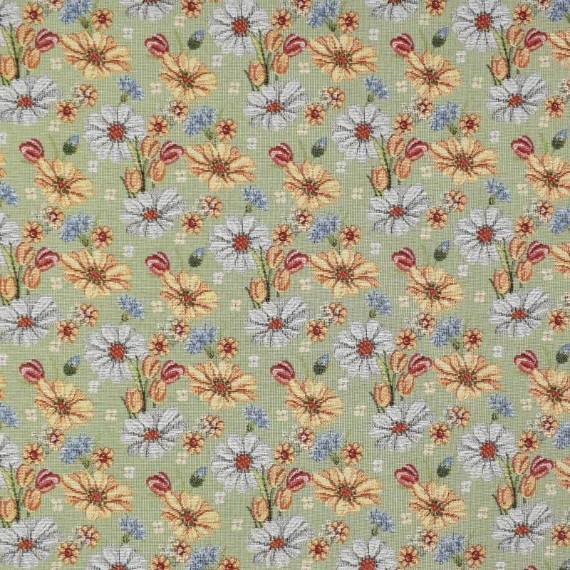 Dekostoff Gobelinstoff Easter Flower, hellgrün Dekostoff Gobelinstoff Easter Flower, hellgrün von Stoffe Hemmers