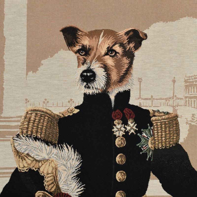 Dekostoff Gobelinstoff Fancy Dog Panel, 46 x 46 cm von Stoffe Hemmers